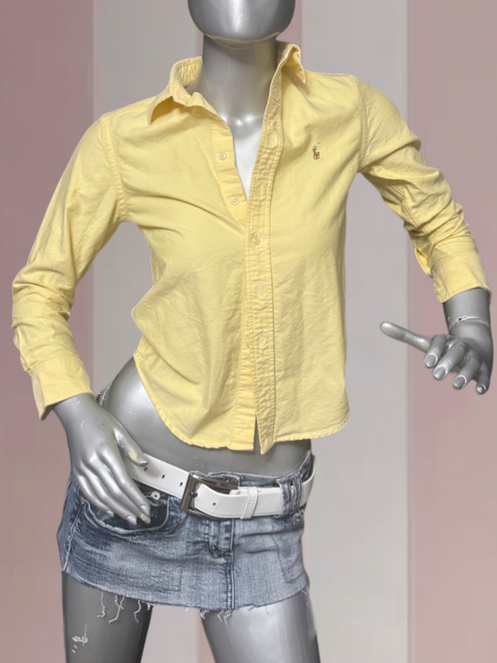 Polo Ralph Lauren Y2K yellow button up